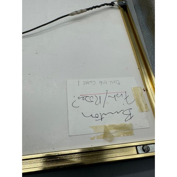 Abstract Framed Art Print By Signed Artist Bruton Colorful Fiery Design 28X20" - Picture 10 of 11